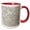 Red/White, variant on 3drose, Like Pearly White Bubbles, 11oz Two-tone Red Mug