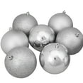 thumbnail image 4 of Northlight 12ct Shatterproof 4-Finish Silver Splendor Christmas Ball Ornaments 4" (100mm), 4 of 4