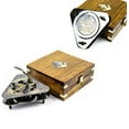 thumbnail image 1 of Triangular Sundial Compass (Antique Brass Finish) - With Wooden Box, 1 of 6