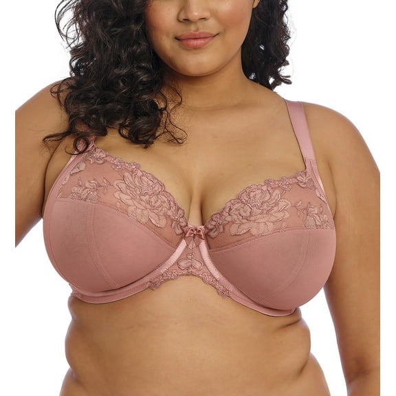 Elomi Teagan Banded Plunge Underwire Bra (302602),32H,Ash Rose