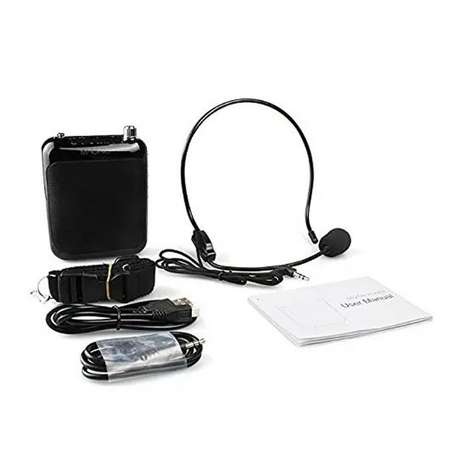 Voice Amplifier Megaphone Booster Microphone Mini Portable Speaker Professional Mic With FM For Teacher Tour Guides ,No Screeching Distortion