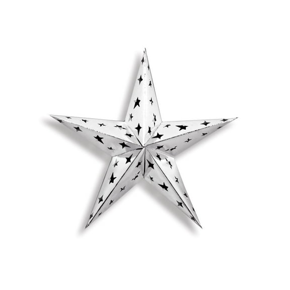 Dimensional Foil Star Silver 12" (1 Per Package) - 12 Pack