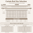 thumbnail image 5 of Yokila 1" Heavy Duty Curtain Rods for Windows 18-60 Inch Adjustable, Farmhouse Single Light Brown Rod with Decorative Floral Leaf Finials for Living Room Bedroom, 5 of 10