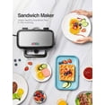 thumbnail image 5 of 3-in-1 Sandwich Maker with Removable Plates, FOHERE Waffle Maker and Panini Press Grill, 1200W, Black, 5 of 9