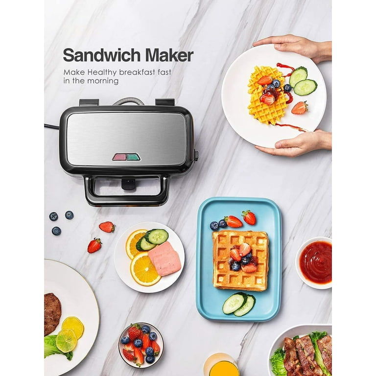 Fohere 3-in-1 Sandwich Maker, Waffle Maker, Sandwich Grill