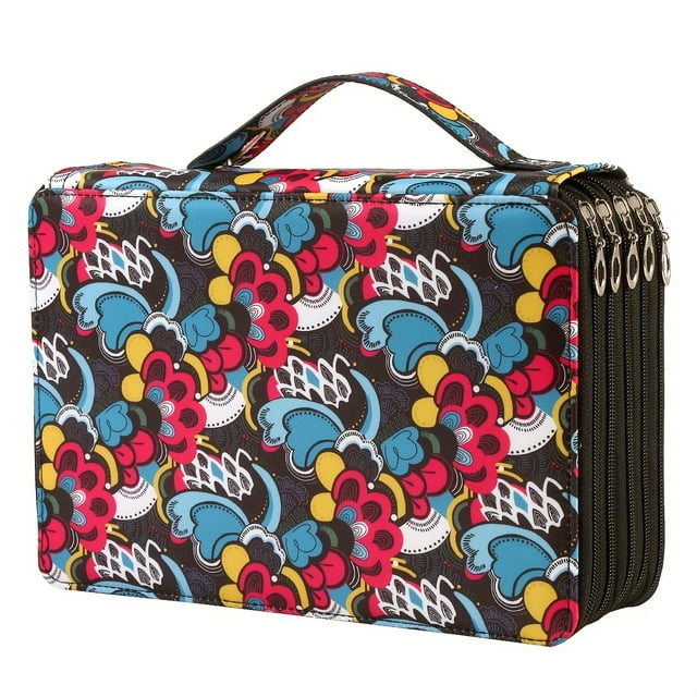 MesaSe 1pc Portable Pencil Case Organizer with 255 Holes - Holds Prismacolor Watercolor Pencils Colored Pencils Marco Pencils and More