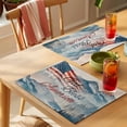 thumbnail image 4 of American Flag Placemats Set of 12 4th of July Independence Day Forest Rustic Place Mats Indoor Wipeable Table Mats Washable Dining Table Placemats for Kitchen Holiday Party Home Decor 13x19 Inch, 4 of 9