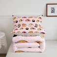 thumbnail image 5 of meiyoeat Sushi Cat Pattern Twin Comforter Sets,Cute Kitten Food Print Bedding Set,Light Gray Reversible,2-Piece,1 Comforter and 1 Pillowcase, 5 of 7
