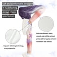 thumbnail image 5 of COEQINE Tie-dye Star Orange Violet Girls's Sport Legging Casual Buttery Soft Athletic Pants Stretchy High Waist Pants, for 12-13 Years Kids Girls, 5 of 7