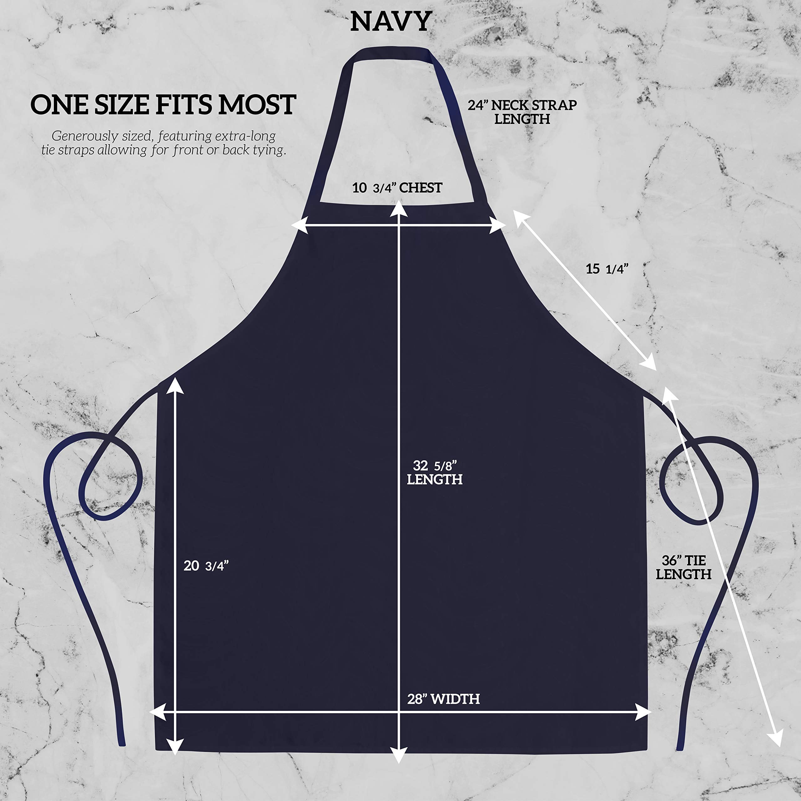 12 Pack Professional Chef Apron - Grilling Aprons For Men  Waterproof Cooking Bbq Work Or Restaurant Use Kitchen Women Navy No Pockets