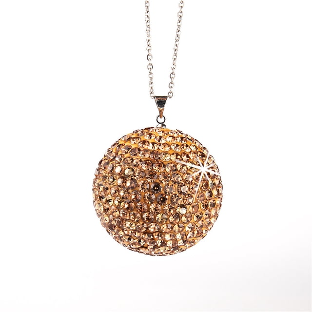 Crystal Ab Ball Car Hanging Ornament Auto Rearview Mirror Charm Pendant