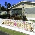 thumbnail image 4 of Happy Easter Banners Easter Banners for Outside Garden, Large Long Spring Bunny Easter Banner Egg Hunt Decorations Butterfly Flower for Indoor Easter Theme Party Rustic Lawn Sign, 4 of 7