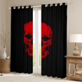 thumbnail image 2 of Homewish Red Sugar Skull Blackout Curtains,Spooky Halloween Curtains Pack of 2 (42x84 Each), 2 of 6