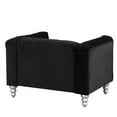 thumbnail image 5 of Euroco 42" Modern Sofa Tufted Upholstered Sofa for Living Room, Armchair Sofa, Black, 5 of 8