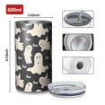 thumbnail image 4 of 20oz Coffee Tumblers Halloween Ghost Boo Pattern Stainless Steel Vacuum Insulated Travel Tumbler Coffee Cups Mug with Lid and Straw with Cleaning Brush for Cold & Hot Drinks, 4 of 5