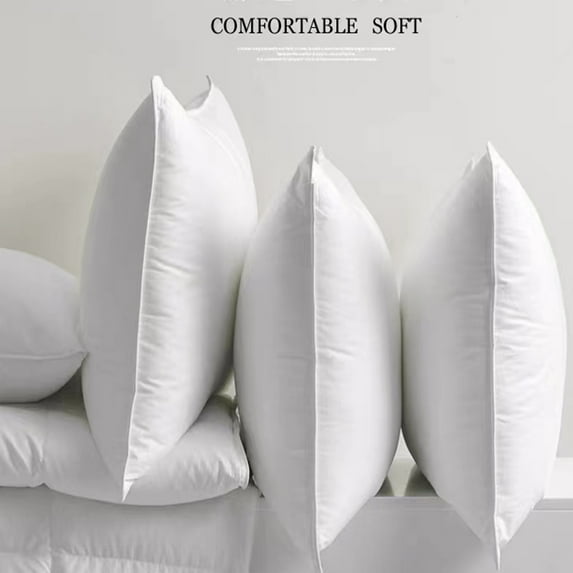 18x18 In Pillow Core, 100% Cotton Pillowcase with Square Cushion, Suitable for Chair Beds, Sofas, Cars, Pillow Replacement, Filling, Decoration, White Sofa Pillows