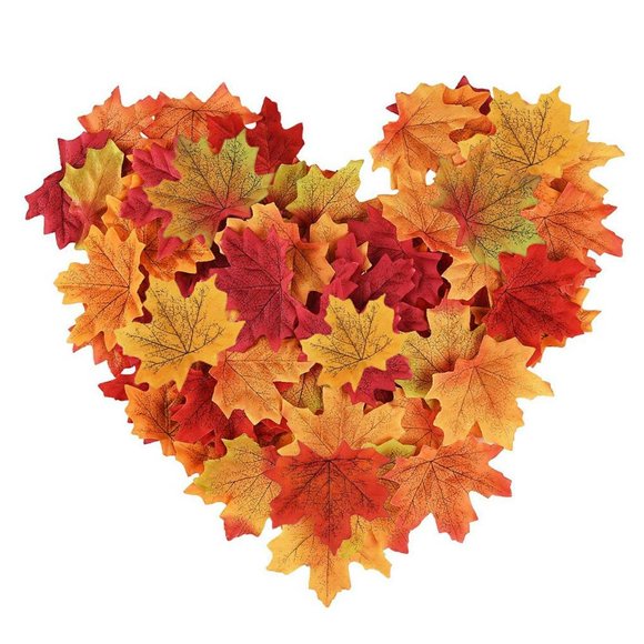 MesaSe 200Pcs/300Pcs/400Pcs/500Pcs/1000Pcs Artificial Maple Leaves Fall Silk Leaves Natural Autumn Decorations Random Color