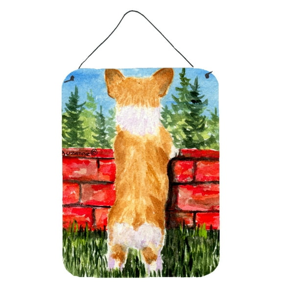 Carolines Treasures SS8870DS1216 Corgi Aluminium Metal Wall or Door Hanging Prints, 16" x 12", Multicolor