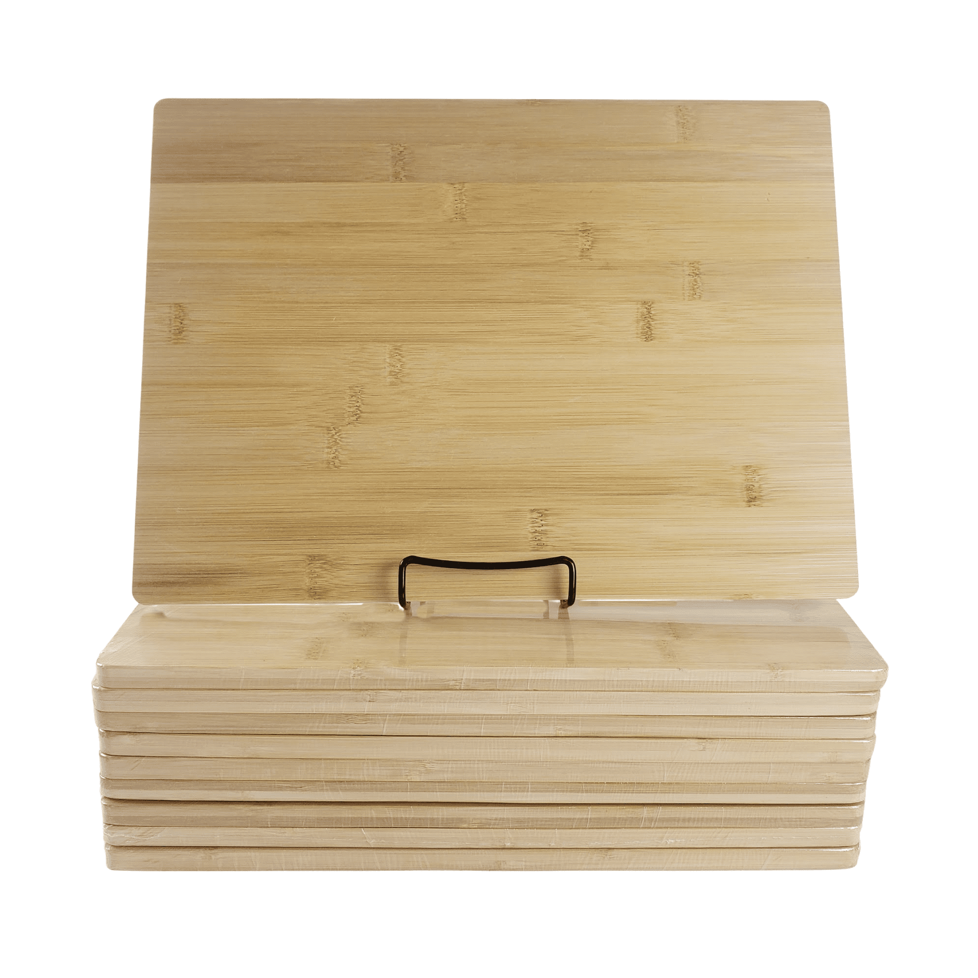 Thick Sturdy Bulk 15X11" Rectangular Plain Bamboo Cutting Boards (Set