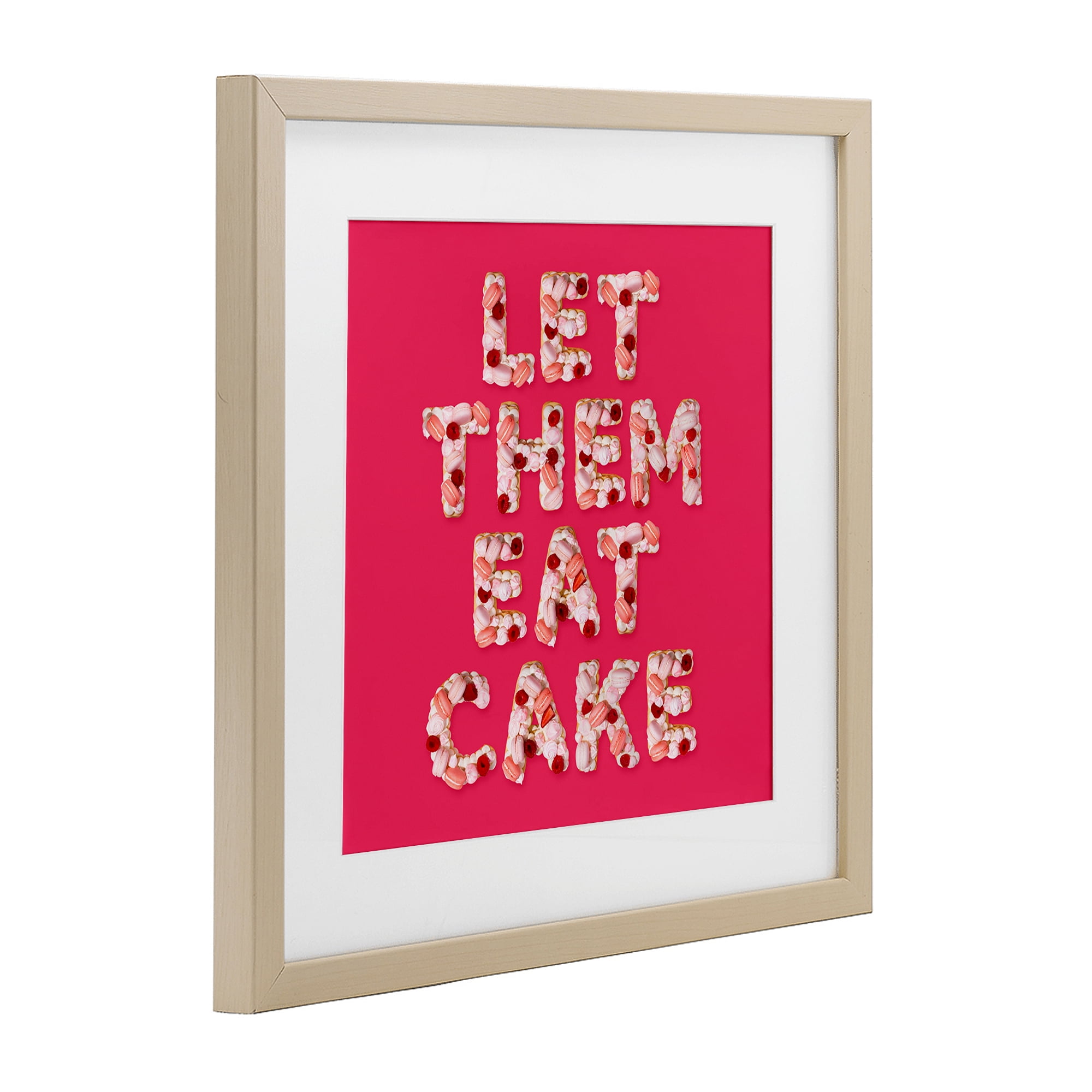 Let Them Eat Cake Birch Framed Print Under Glass, design by LISH Creative