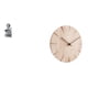 thumbnail image 1 of Escultura de reloj de pared de madera Guan Yin, figura creativa de Feng Shui, decorativa, silenciosa, centro de mesa para interior, pasillo y oficina., 1 of 8