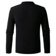 thumbnail image 2 of SWSMCLT Men's Pullover Long Sleeve Turt Neck Quarter-Zip Sweater Top Knitted Thermal Knitwear Black 34, 2 of 2
