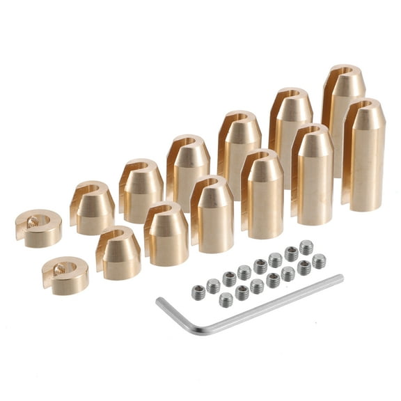 Unique Bargains Rear Brass Wheel Spoke Balance Weights Refill with Wrench Tool Metal 14pcs/Set Gold Tone for Motorcycle