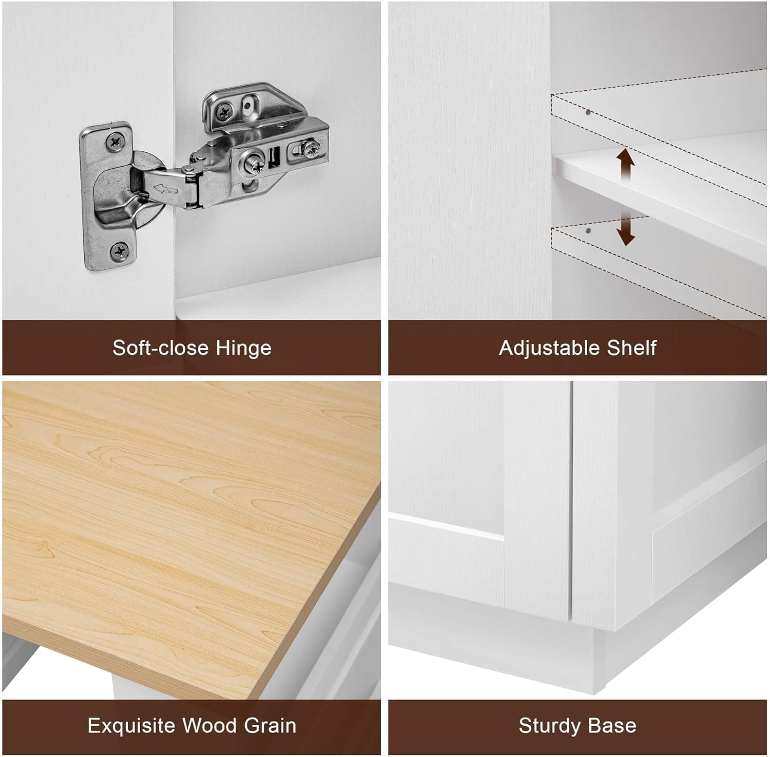 Kitchen Island with Storage and Seating, Extendable Dining Table for 4-6, Large Kitchen Island with Drawers, Cabinet and Shelves, Built-in Power Outlet, Faux Marble Top (Wood)