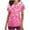 Pink, variant on Lumivie Crop Tops For Women Trendy Graphic Baseball Tshirts Shirts For Women Plus Size Plus Size Dress Blouses For Women 3X Women'S T Shirts Pack V Neck