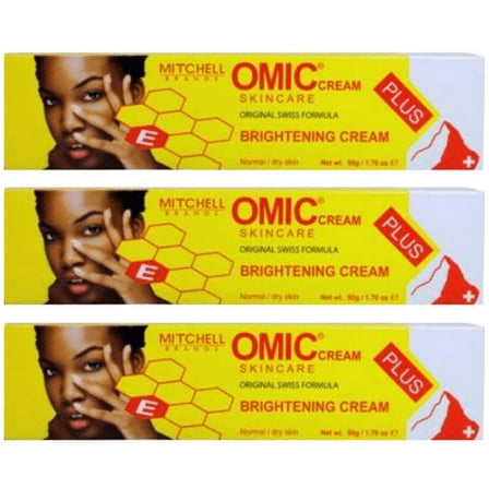 OMIC CREAM PLUS SKIN CARE ORIGINAL SWISS BRIGHTENING CREAM 50g (Pack of 3)