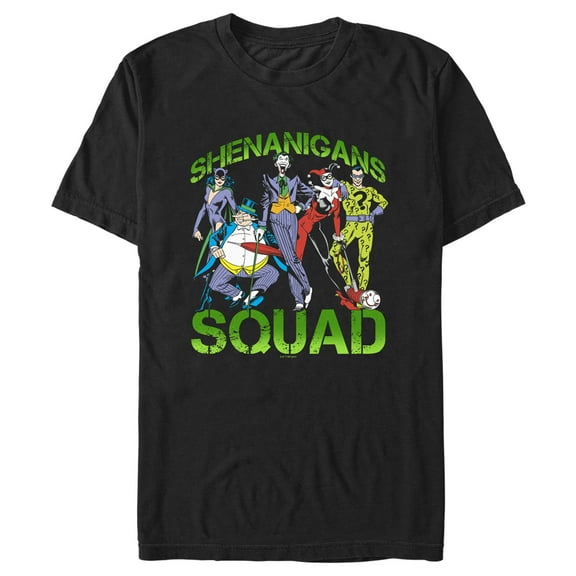 Men's Batman St. Patrick's Day Shenanigans Squad  Graphic Tee Black Small