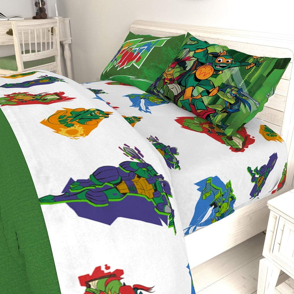 Tmnt Twin Reversible Comforter And 3 Piece Sheet Set Walmart