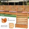 thumbnail image 4 of Air Conditioner Privacy Fence Screen Outdoor Garbage Can Enclosures with Planter Box, All-Wood 36"W X45"H Trash Can Fence Enclosure, Pool Equipment Privacy Screen Vinyl Panels, 4 of 7