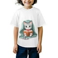 thumbnail image 3 of HANMUN Boys and Girls Tough Fashionable One Side Hot T-Shirts and Short Sleeves, Size XS-XL Made in USA, 3 of 4