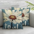 thumbnail image 3 of JEUXUS  Spring Pillow Cover Daisy Bloom Decorations Seasonal Farmhouse Summer Pillow Case Decor for Sofa Couch（Blue） AA467-12, 3 of 5