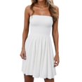 thumbnail image 1 of Casual Summer Dresses Strapless Design With Pleated Bust Versatile For Everyday Wear And Vacations Perfect For All Seasons Basic Wardrobe, 1 of 6