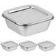 thumbnail image 4 of Contenedores de alimentos de acero inoxidable, cajas de muestra de alimentos, contenedores de almacenamiento de alimentos para cantina escolar, 4 Uds., 4 of 4