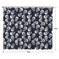 thumbnail image 5 of Navy Skull Pattern Shower Curtain 84"x72" ,Bathroom Decorative Shower Curtains Set with 12 Hooks,Modern Waterproof Washable Shower Curtain, 5 of 6