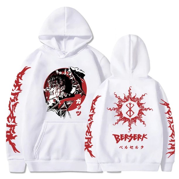 Sudadera con capucha de Anime japonés para hombre, sudaderas con capucha Berserk de Manga larga, jerséis Vintage Y2k, Tops casuales Harajuku, nueva moda