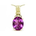 thumbnail image 2 of Star K � Oval 10x8 Genuine Amethyst Fashion Pendant Necklace, 2 of 9