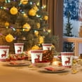 thumbnail image 5 of hengsof Christmas Cups, Disposable Christmas Coffee Cups Holiday Paper Coffee Cups Hot Chocolate Bar Supplies for Merry Christmas or New Year Party Decorations, 5 of 6