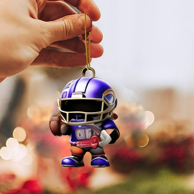 asddcavvf Interesting Super Wrist Style Rugby Player Acrylic Statue Keychain 2D Design A Sports Souvenir That Fans Can Collect Stone Rain Chains Door Beads for Doorways