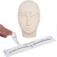 thumbnail image 2 of ZHAOCHENG Regla para cejas desechable, 100 unidades, adhesivo para cejas, plantilla, guía, herramienta de medición para maquillaje, 2 of 3