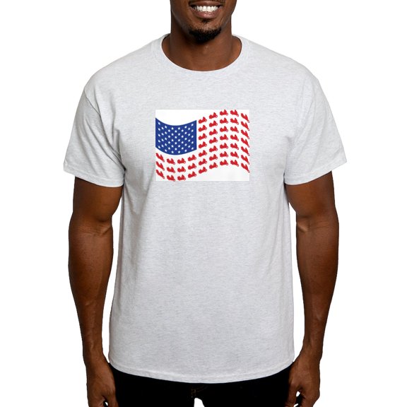 CafePress - American Flag Made Up Of Wing Motorc Light T Shirt - Men's Classic Graphic T-Shirt