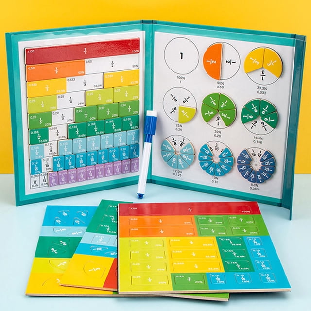 Fraction Toys Set Cartoon Pictures Multicolore Montessori Pour Enfants Unisexe CUTICAT fraccion juguetes
