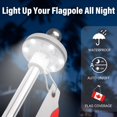 thumbnail image 2 of ZMTECH Ensemble de Mât de Drapeau de 5 Pi avec Lampe Solaire – Ensemble Extérieur en Acier Inoxydable avec Support Réglable à 180°, Sans Enchevêtrement D, 2 of 7