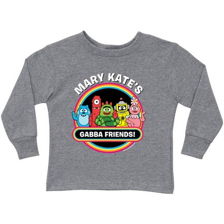 Personalized Yo Gabba Gabba Best Friends Toddler Gray Long Sleeve (Yo Gotti Best Friend)