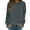Navy, variant on Women's Solid Color Crewneck Sweatshirt, Soft Long Sleeve Pullover Top with Lightweight Breathable Fabric, Comfortable Stretchy Casual Wear for Daily Loungewear and Streetwear Beige L