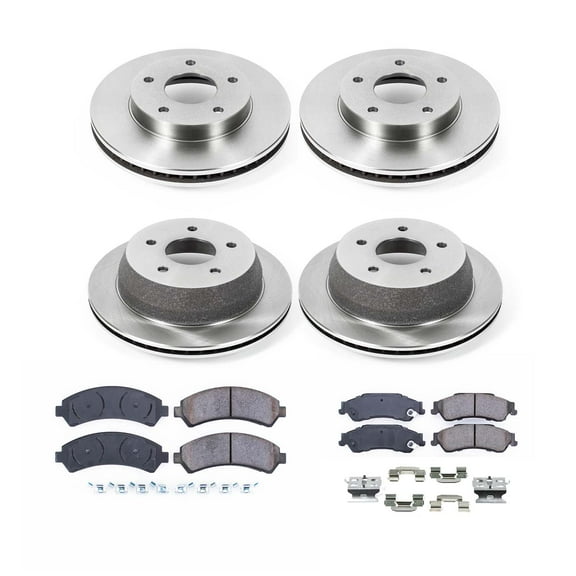 Ultimate Brakes Front and Rear Semi-Metallic Brake Pad and Rotor Kit with Hardware WM81169