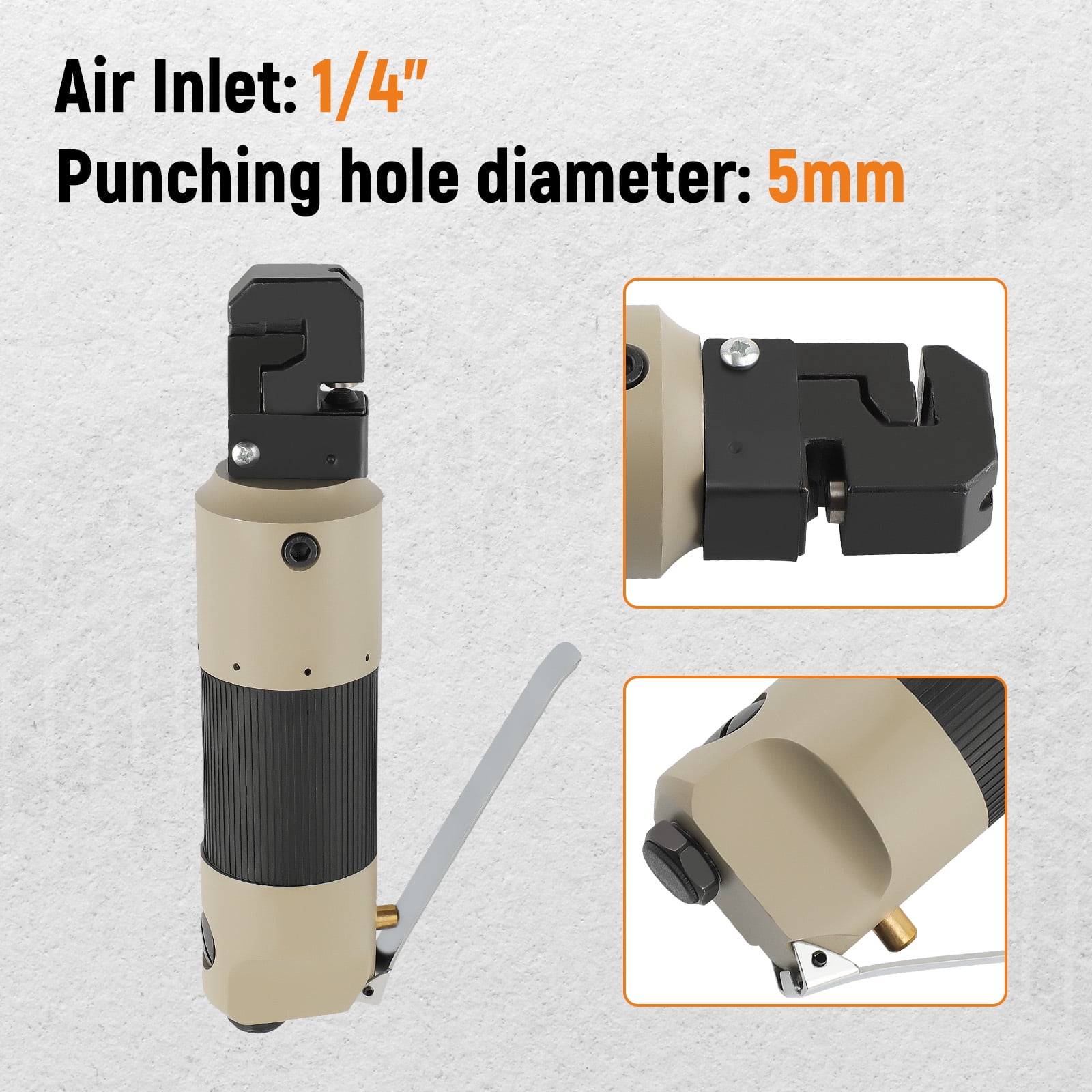 Maxpeedingrods Air Punch Flange Pneumatic Puncher Crimper Punching Flanging Tool Anti slip 5mm